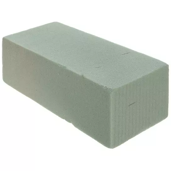 Single Brick Dry Floral Foam Green Shrinkwrap